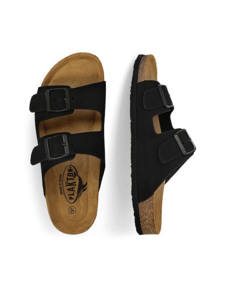 Plakton Eva NOBUCK Negro Sandals - 180010-negro