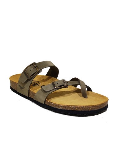 Plakton Eva NOBUCK Kaki Sandals -...