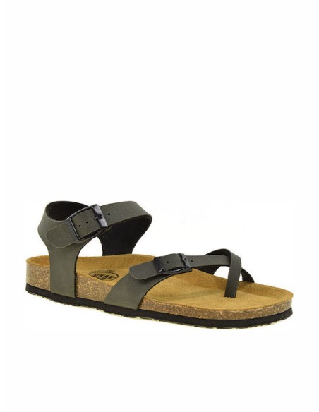 Plakton Eva NOBUCK Khaki Sandals - 181016-kaki