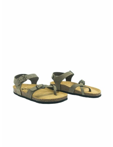 Plakton Eva NOBUCK Khaki Sandals -...