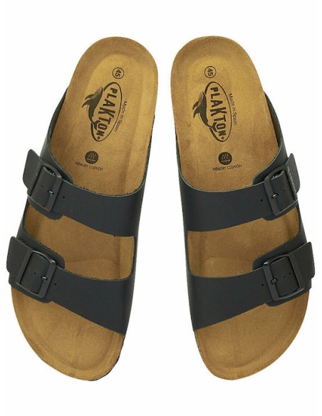 Plakton Memory Escama APURE Leather Negro Sandals - 175857-negro