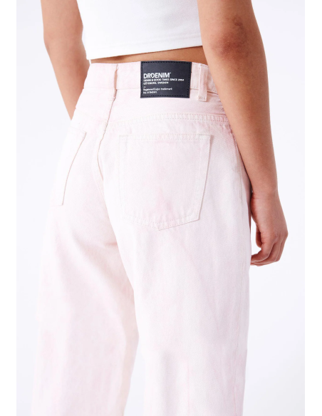 Dr Denim Pants W Marble Pink Hill Denim - 2310103