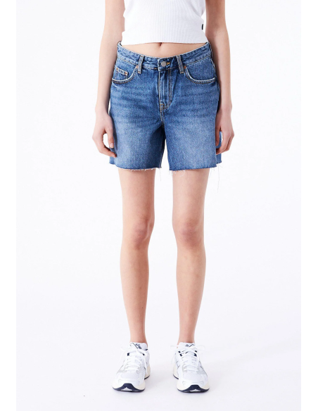 Dr Denim Γυναικείο Τζιν Σορτς Rose Shorts - Canyon Mid Used Raw Hem - 2410101