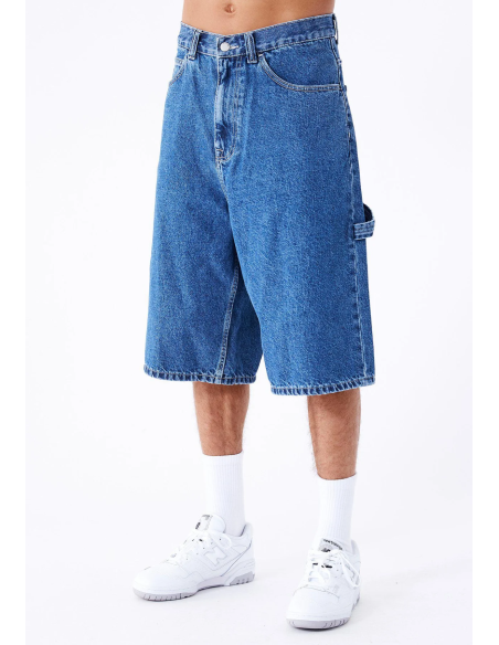 Dr Denim Shorts W Vali Worker Pebble Mid Stone Denim - 2410106