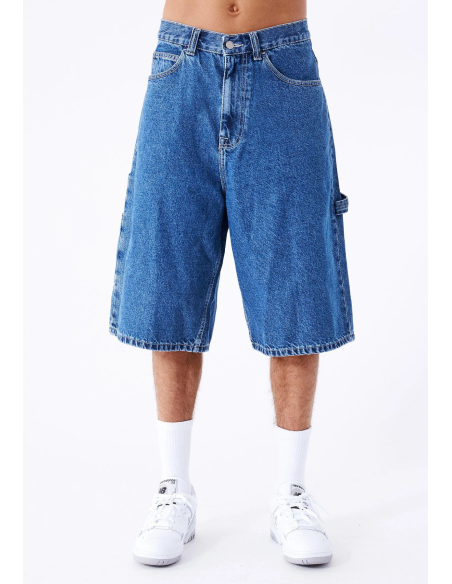 Dr Denim Shorts M Vali Worker Pebble Mid Stone Denim - 2410106