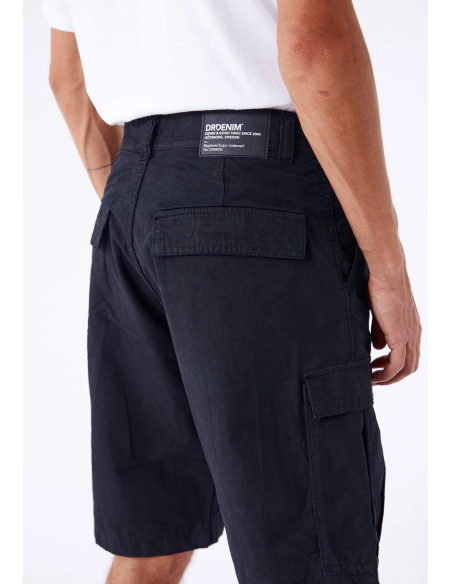 Dr Denim Ανδρική Cargo Βερμούδα Hakim Shorts - Off Black - 2410112