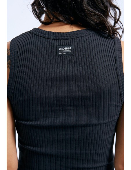 Dr Denim Γυναικείο Τοπ Μπλουζάκι Ainslee Top - Off Black - 2411103