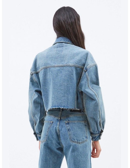 Dr Denim Jacket W Sandi Stream Light Worn - 2311101