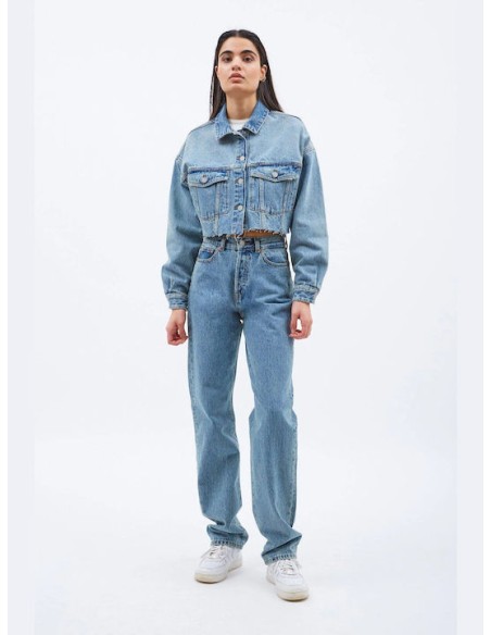 Dr Denim Jacket W Sandi Stream Light Worn - 2311101
