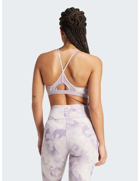 Adidas Aeroreact AER LS AOP BRA PUTMAU/PRLOFI Γυναικείο Αθλητικό Μπουστάκι Μωβ - IQ3378