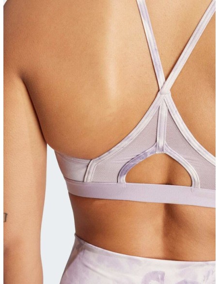 Adidas Aeroreact AER LS AOP BRA PUTMAU/PRLOFI Γυναικείο Αθλητικό Μπουστάκι Μωβ - IQ3378