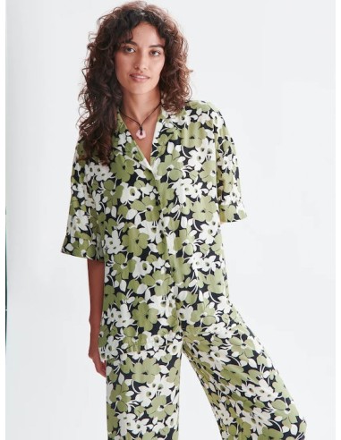 24COLOURS Green Floral Shirt - 30392