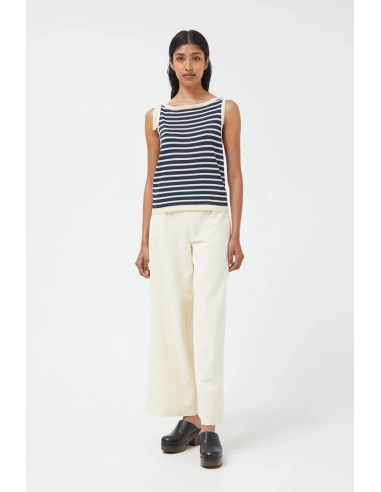 Compania Fantastica Navy Striped Top...