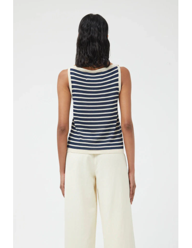 Compania Fantastica Navy Striped Top...