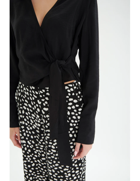 24COLOURS Black And White Long Pants- 60832a