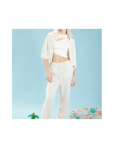 24COLOURS Beige Pants - 60820a