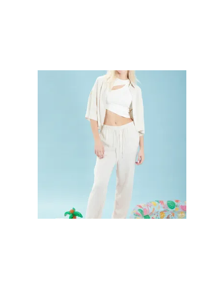 24COLOURS Trousers Beige - 60820a