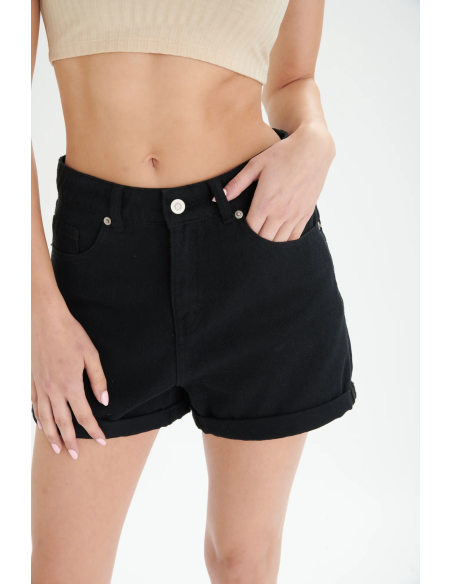 24 COLOURS Black Cotton Shorts- 80361b