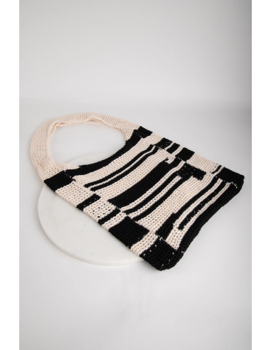 24 COLOURS Crochet Bag Black/White -... 24 COLOURS Crochet Bag Black/White -...