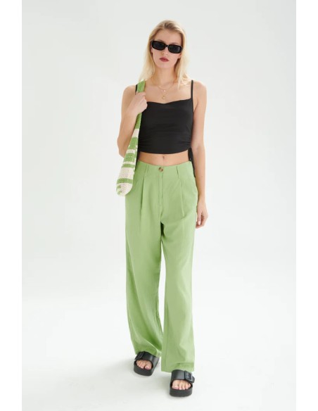 24COLOURS Green Pants - 60834b