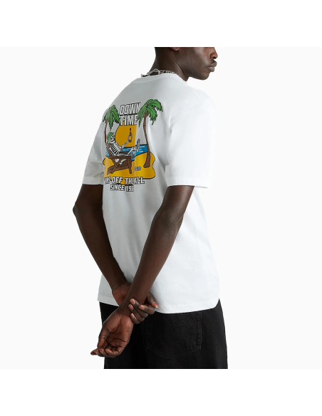 Vans T-Shirts Down Time SS Tee White-VN000G64WHT1