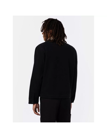 DICKIES DUCK CANVAS DECK JACKET STONE WASHED BLACK-DK0A4XFYC401