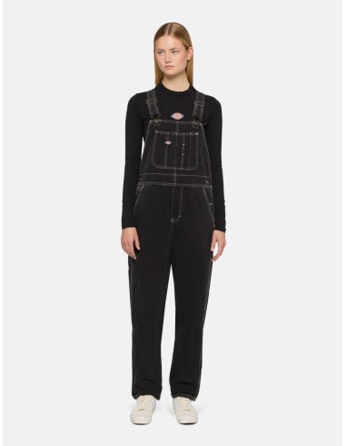 DICKIES CLASSIC DENIM BIB W BLACK WASH-DK0A4XYCJ791