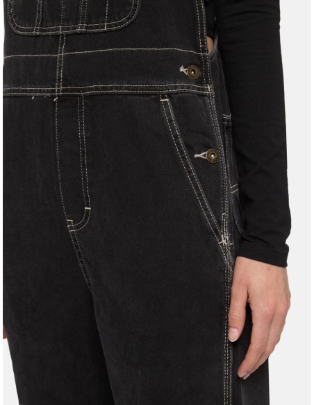 DICKIES CLASSIC DENIM BIB W BLACK WASH-DK0A4XYCJ791