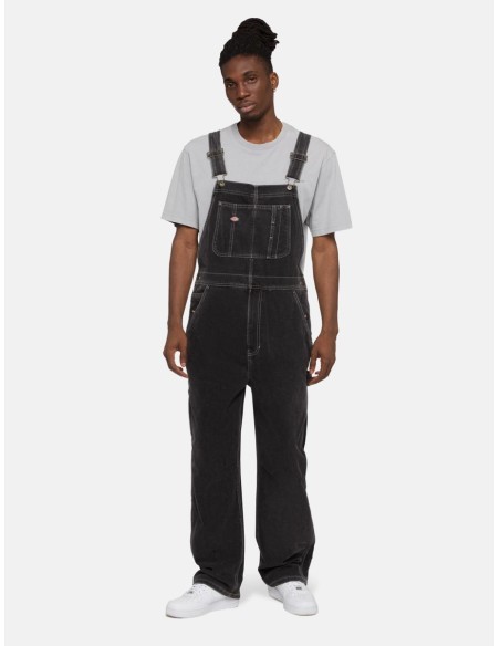 DICKIES CLASSIC DENIM BIB BLACK WASH - DK0A4XYAJ791