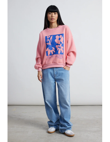 24COLOURS Swwatshirt Pink- 50800a