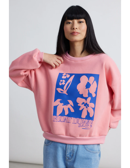 24COLOURS Swwatshirt Pink- 50800a