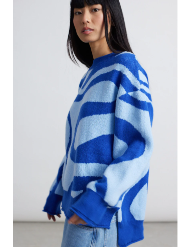 24 COLOURS Pullover blue wave - 41173a