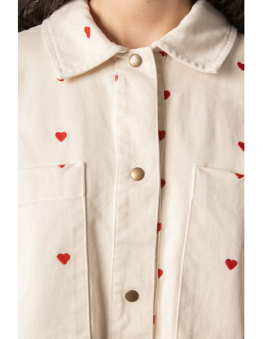 Pockets Multiheart Ivory Jacket -...
