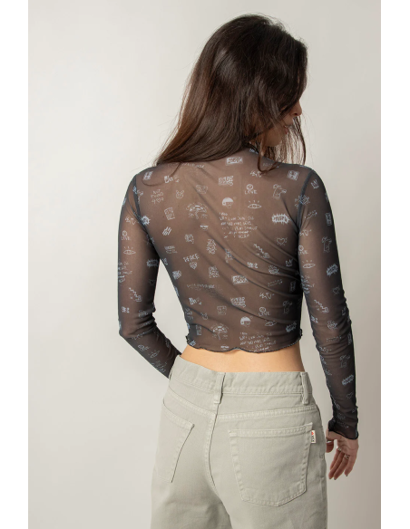 Urban Black Tulle T-shirt - AP035-01-M002