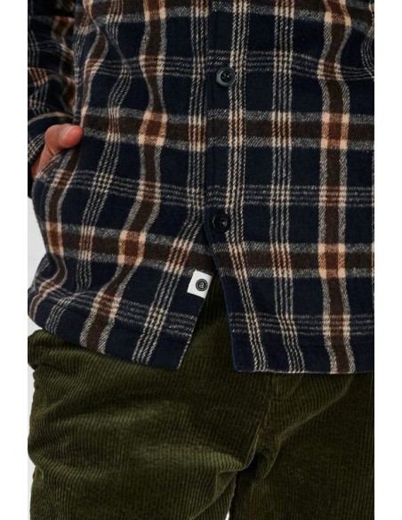 Anerkjendt Aklion Boiled Wool Overshirt in Incense - 901028