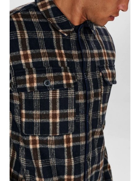 Anerkjendt Aklion Boiled Wool Overshirt in Incense - 901028