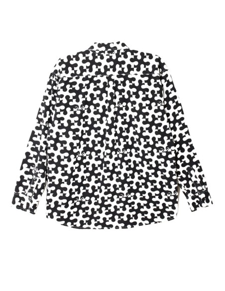 Obey Ανδρικό Πουκάμισο Black / White pieces wove -181200264