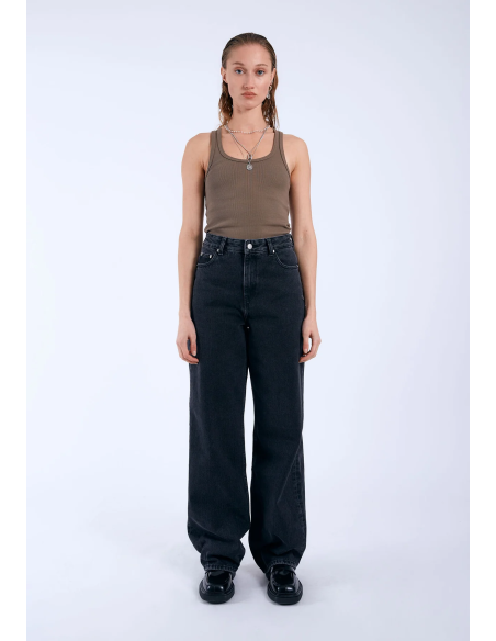 Dr Denim Pants W Donna Retro Black Denim - 2230101A58