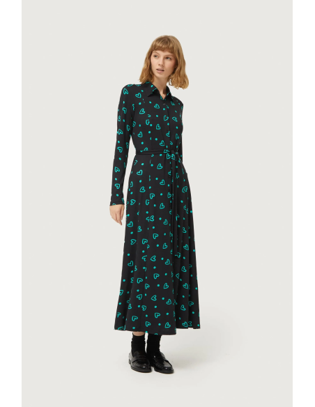 Compania Fantastica Long Dress Green Hear- 43C/12003