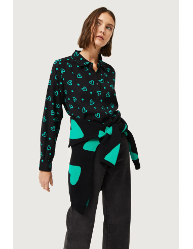 Compania Fantastica Shirt Green Hear-... Compania Fantastica Shirt Green Hear-...