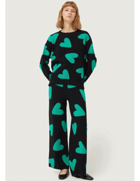 Compania Fantastica  Green Heart Sweater - 43C/10208