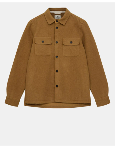 AKOSCAR BOILED WOOL OVERSHIRT - WOOD THRUSH -901696