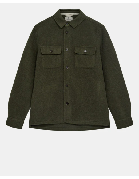 copy of AKOSCAR BOILED WOOL OVERSHIRT - WOOD THRUSH -901696
