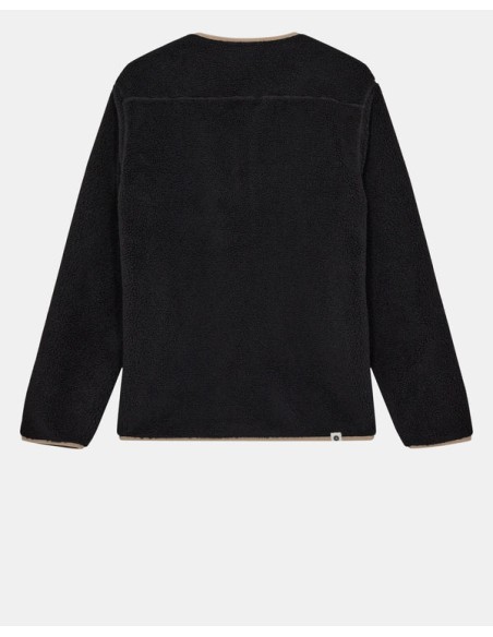 AKANDERS PILE CARDIGAN - CAVIAR - 901783