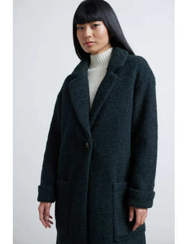 24colours  Coat in Forest Green - 90473a