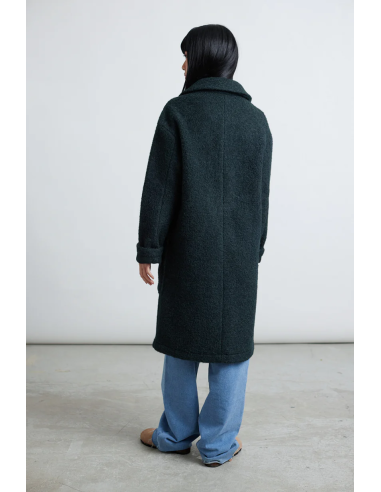 24colours  Coat in Forest Green - 90473a