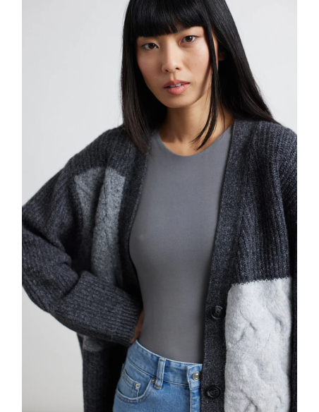 24 COLOURS Cardigan Grey - 41153