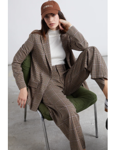 24colours Checked blazer-... 2