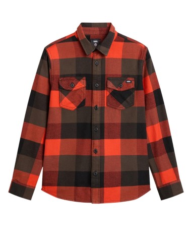 VANS  Box Flannel Classic LS Woven Black/Fiesta- VN000HNHDRF1