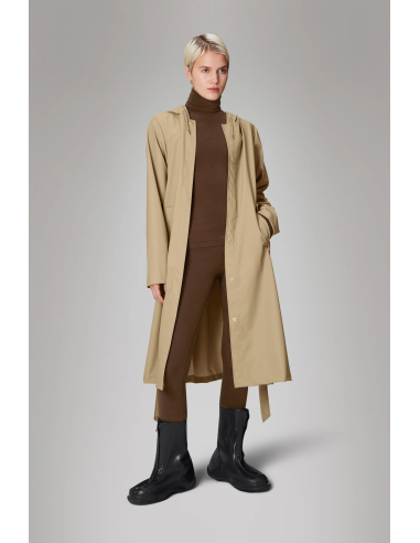 RAINS A-Line Longer W Jacket Sand -12040 RAINS A-Line Longer W Jacket Sand -12040